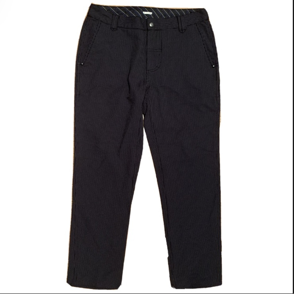 THE ABC Commission Pants black pinstriped pants 32